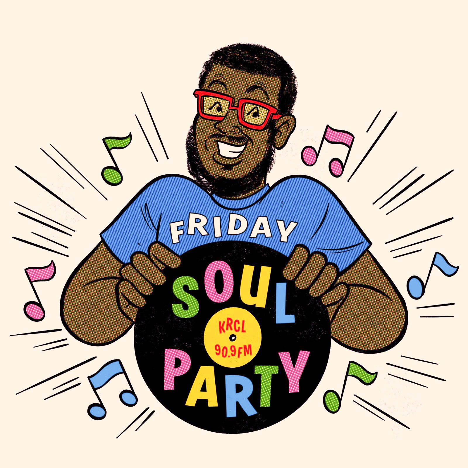 Friday Soul Party t-shirt with cartoon Ebay