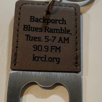 Backporch blues Ramble leather keychain