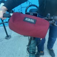 KRCL maroon cylinder bike bag